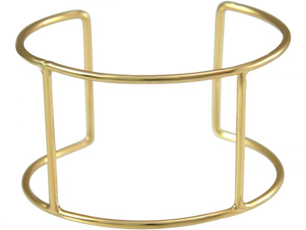 Gemshine - Damen - Armband - Armreif - Gold - Design - Scandi - Minimalistisch - Geometrisch - Design - 5,7 cm – Bild 3