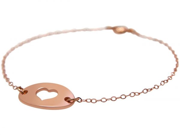 Gemshine - Damen - Armband - Armreif - WISHES - Herz - Rose Gold – Bild 3