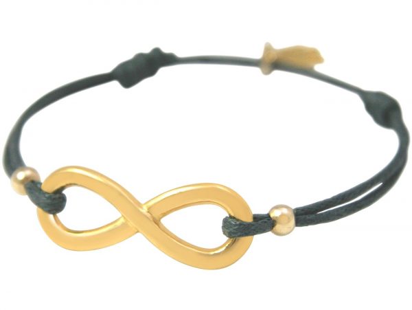 Gemshine - Damen - Armband - WISHES - INFINITY - Gold - Grau – Bild 3