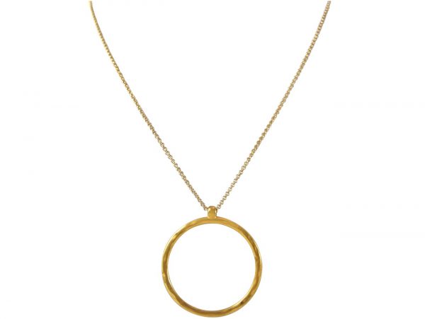 Gemshine - Damen - Halskette - Anhänger - Eternity Kreis - Minimalistisch - Geometrisch - Design - Gold - 80 cm – Bild 3