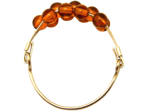 Gemshine - Damen - Ring - Vergoldet - Bernstein - Orange, Ringgröße:51 (16.2) – Bild 3