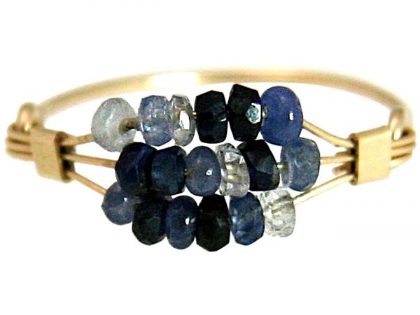 Gemshine - Damen - Ring - Vergoldet - Saphir - Blau, Ringgröße:53 (16.9) – Bild 3