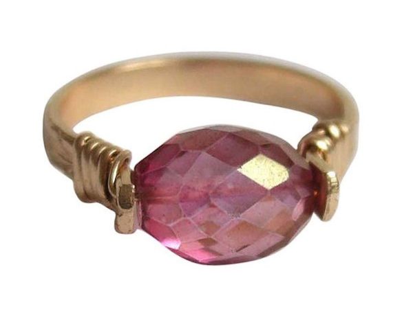 Gemshine - Damen - Ring - Spannring - Vergoldet - Turmalin - Rosa – Bild 4