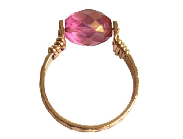 Gemshine - Damen - Ring - Spannring - Vergoldet - Turmalin - Rosa, Ringgröße:57 (18.1) – Bild 5