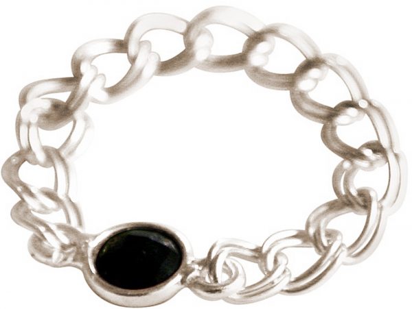 Gemshine - Damen - Ring - 925 Silber - Onyx - Schwarz - Beweglich - Geschmeidig – Bild 3