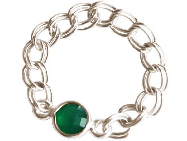 Gemshine - Damen - Ring - 925 Silber - Smaragd - Grün - Beweglich - Geschmeidig