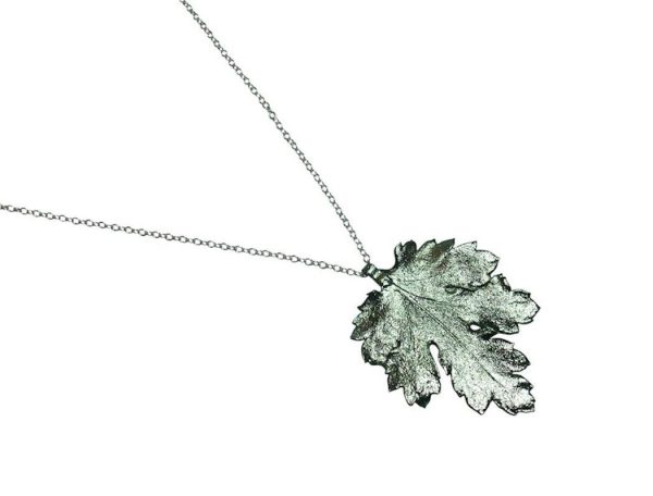 Gemshine - Damen - Halskette - Anhänger - 925 Silber - Blatt - Chrysanthem - Natur - 3,5 cm – Bild 4