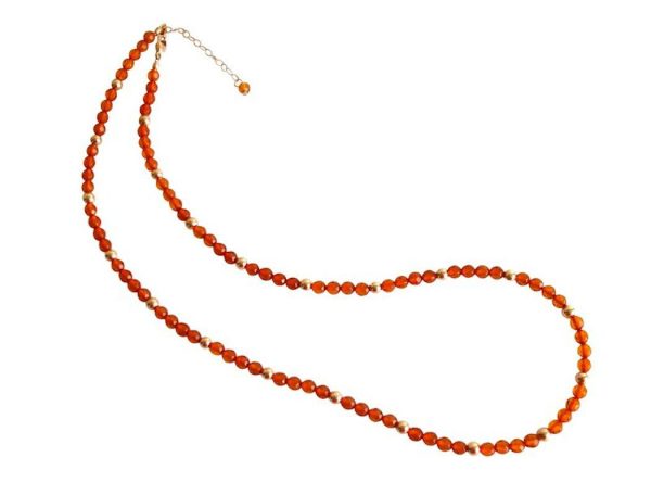 Gemshine - Damen - Halskette - Vergoldet - Bernstein - Gelb - Orange - 45 cm – Bild 5