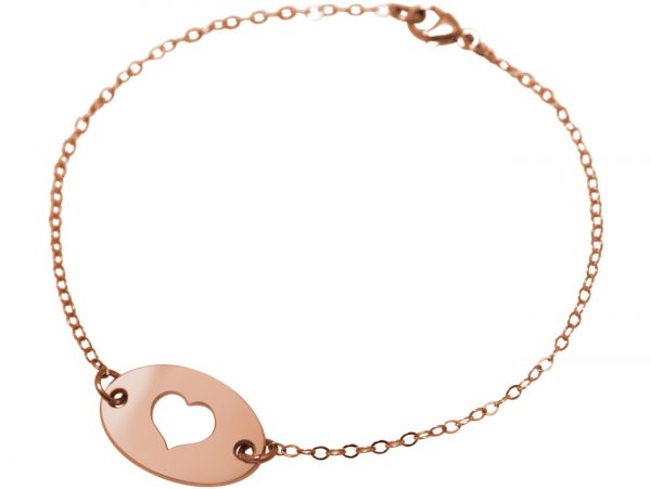 Gemshine - Damen - Armband - Armreif - WISHES - Herz - Rose Gold