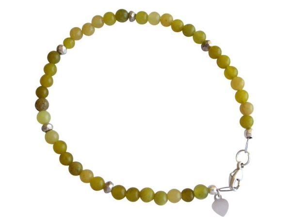 Gemshine - Damen - Armband Set - Silber Leaves - Jade - Aventurin - Grün - Orange - 925 Silber – Bild 5