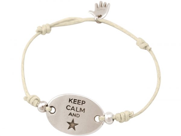 Gemshine - Damen - Armband - Gravur - KEEP CALM - Silber - Nude – Bild 3