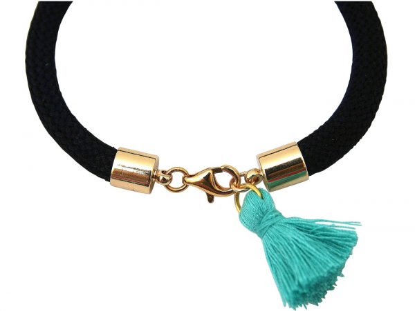 Gemshine - Damen - Armband - Vergoldet - Edelstein - Aqua Chalcedon - Engel - Grün - Schwarz – Bild 4