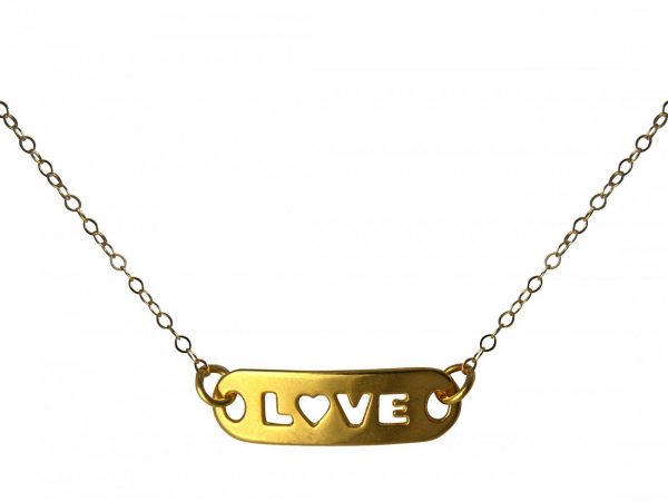 Gemshine - Damen - Halskette - WISHES - LOVE - Gold - 48 cm