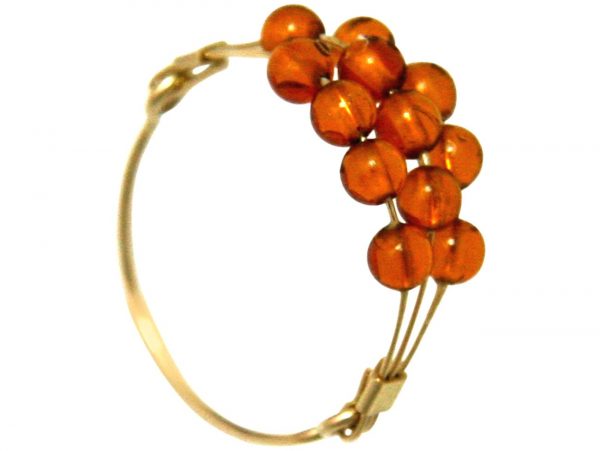 Gemshine - Damen - Ring - Vergoldet - Bernstein - Orange, Ringgröße:55 (17.5) – Bild 3