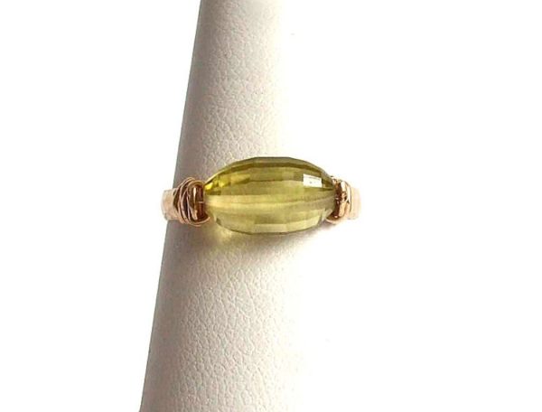 Gemshine - Damen - Ring - Spannring - Vergoldet - Lemon Quarz - Gelb, Ringgröße:54 (17.2) – Bild 4