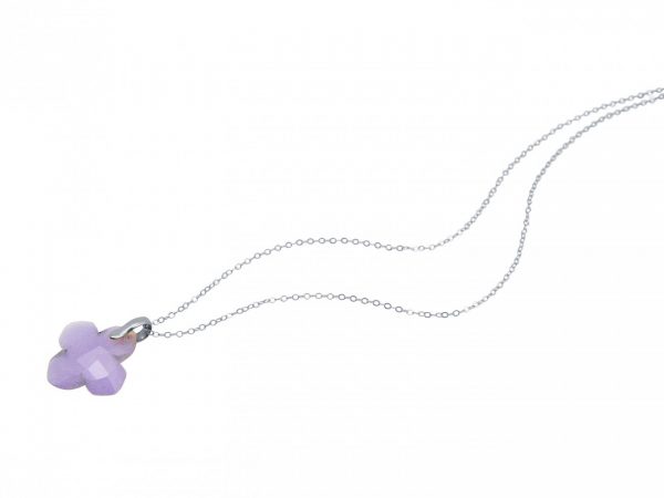 Gemshine - Damen - Halskette - Anhänger - 925 Silber - Chalcedon - Lavendel Lila - GEM - 2,5 cm – Bild 4