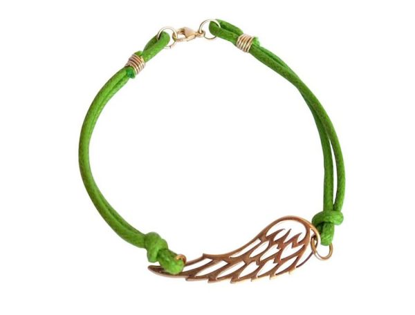 Gemshine - Damen - Armband - KNOTS WINGS - Bronze - Grün - Größenverstellbar – Bild 3