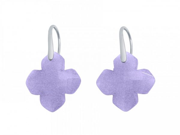 Gemshine - Damen - Ohrringe - 925 Silber - Chalcedon - Lavendel Lila - GEM - 2,5 cm