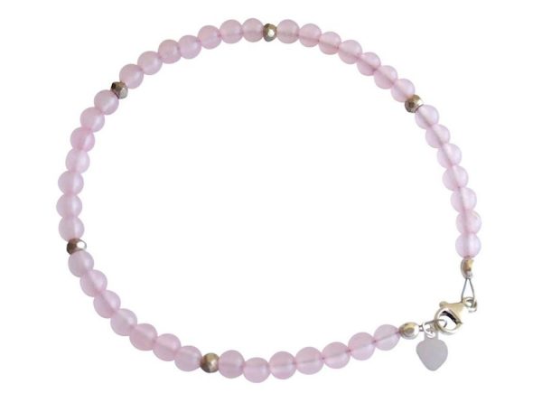 Gemshine - Damen - Armband  - 925 Silber - Rosenquarz - Rosa